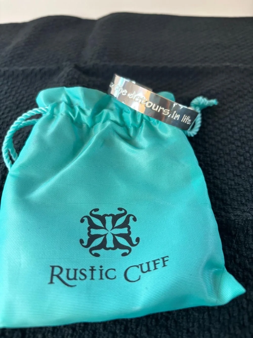 Rustic Cuff Silver Tone Engraved Cuff Bracelet 